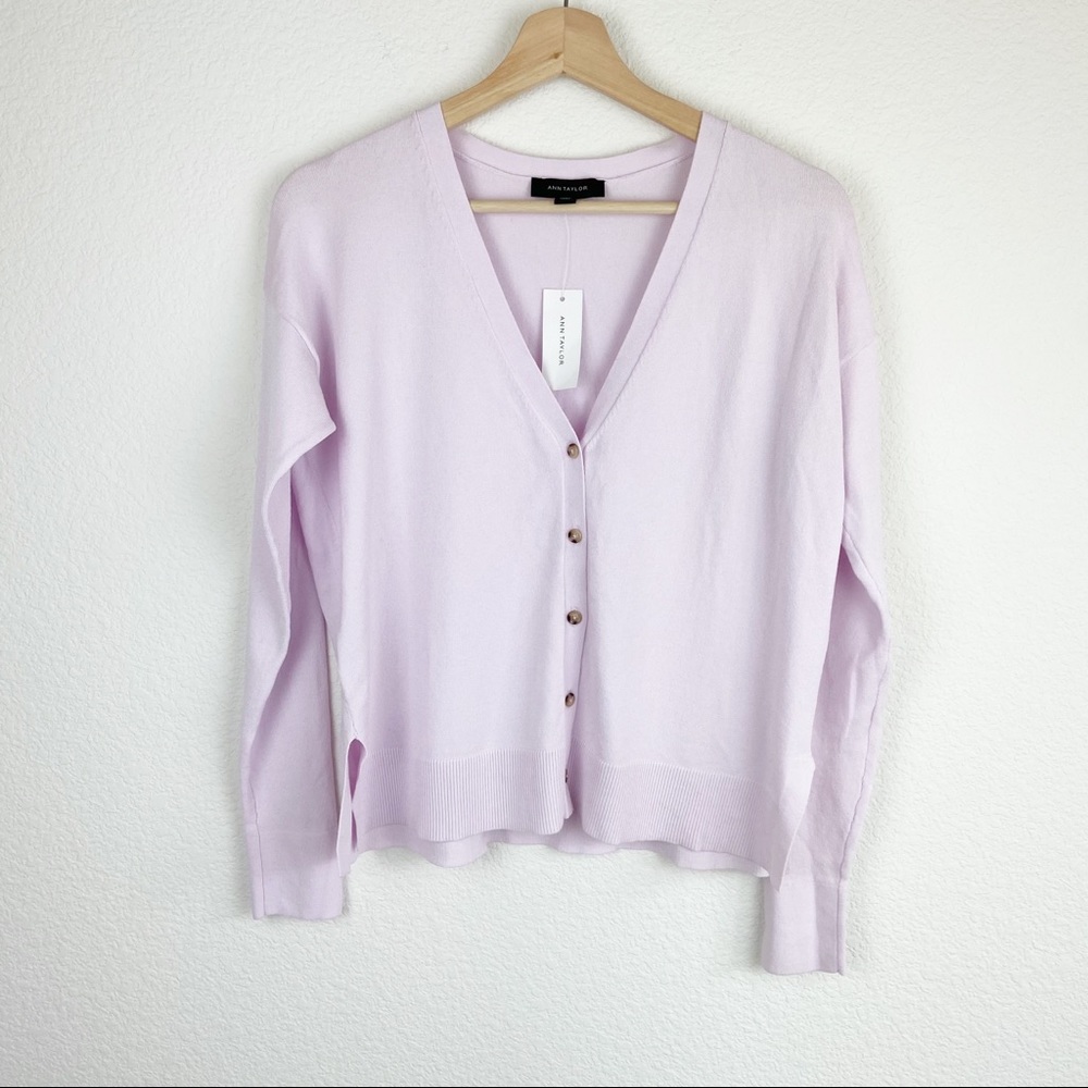 Ann Taylor Purple Cardigan Sweater NWT Size S